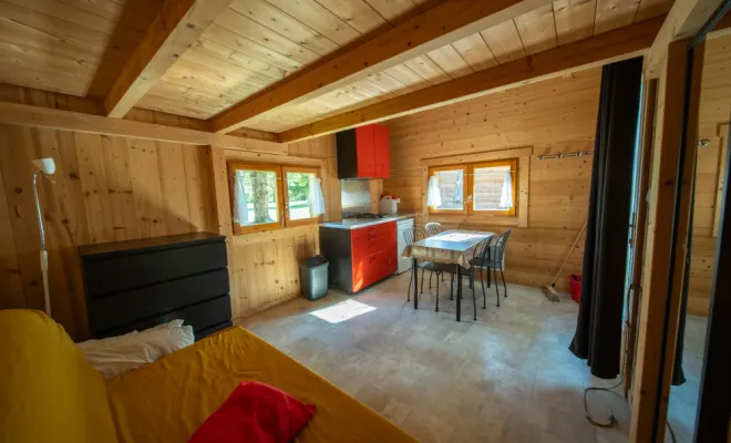 Location Chalet Trappeur Les Contamines-Montjoie, Contamines-Montjoie, Camping Le Pontet
