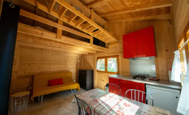 Location Chalet Trappeur Les Contamines-Montjoie, Contamines-Montjoie, Camping Le Pontet